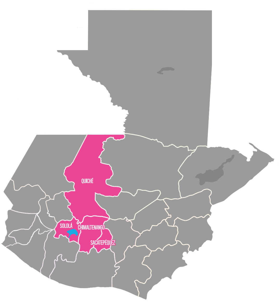 Sacatepéquez, Chimaltenango, Sololá y Quiché.